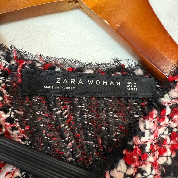 Zara Medium Colorful Tweed Fringe Sleeveless Top Beach Boho Chic Indie Lagenlook - Picture 7 of 12